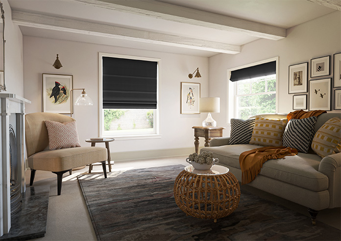 Oslo, Black - Roman Blind - Image 6